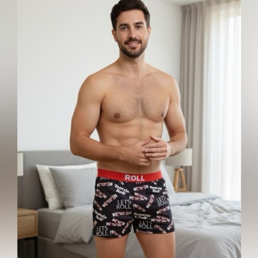 Tootsie Roll Let’s Roll! Men's Boxer briefs Size Medium 32-34 Candy Chocolate